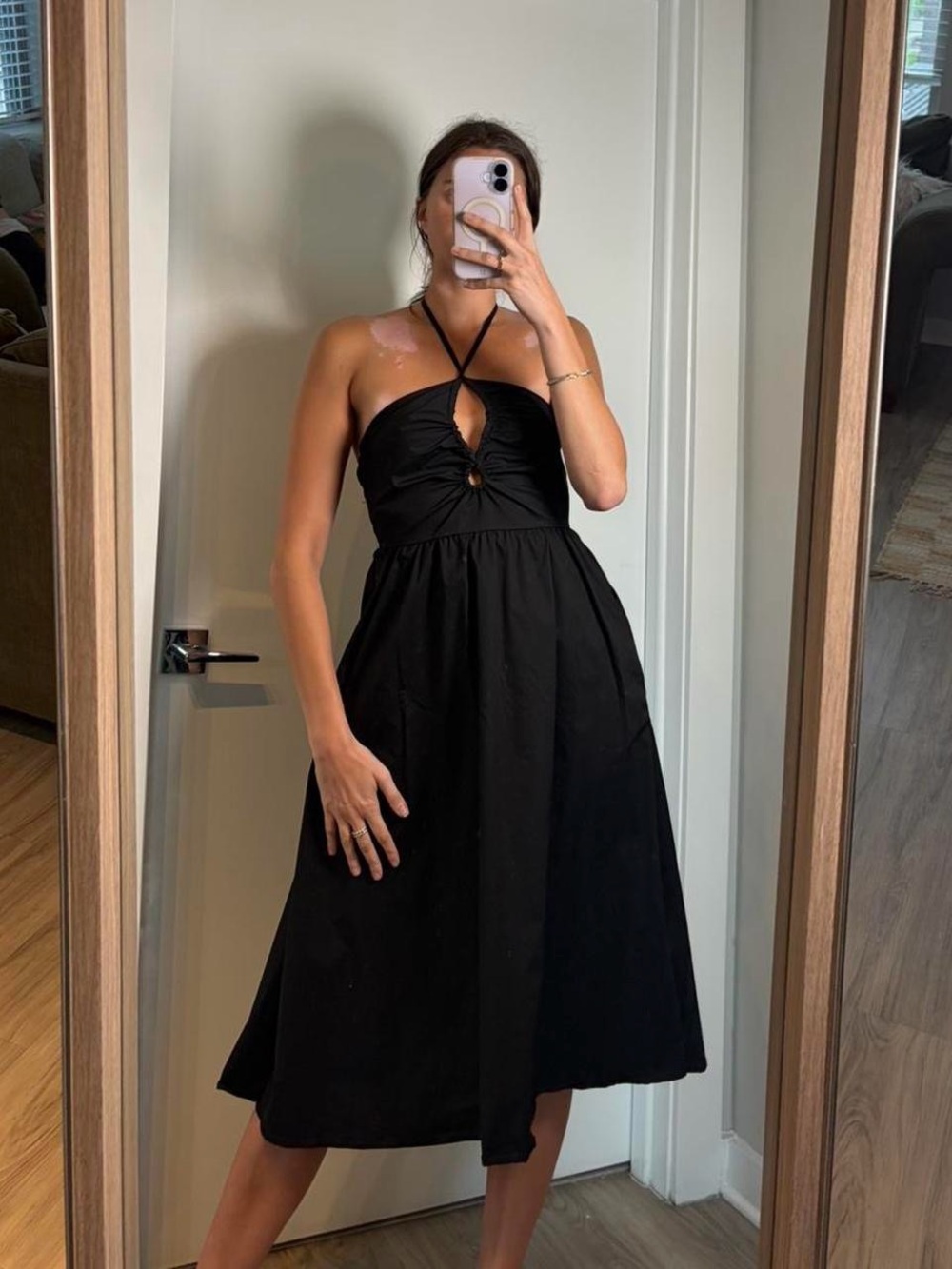 Steve Madden black midi dress